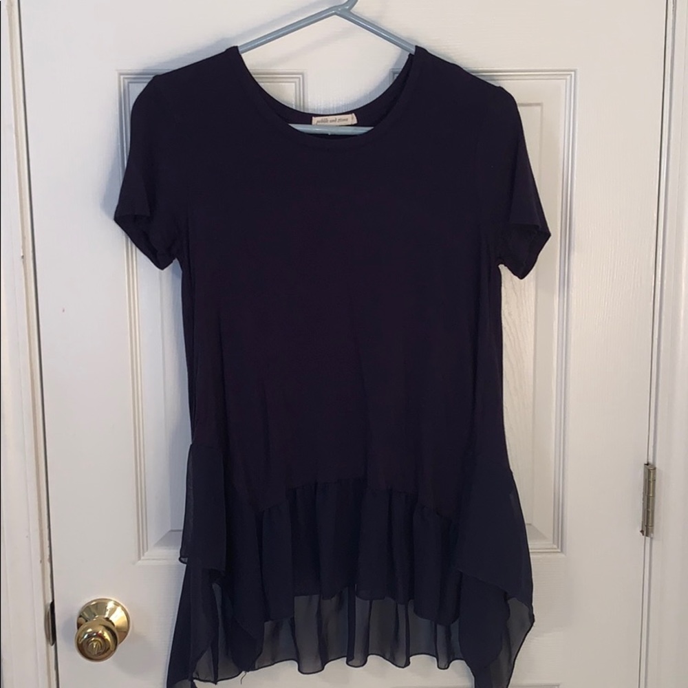 Navy Pebble And Stone Comfy Tunic